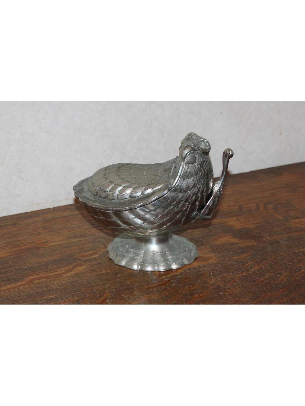 Vintage Corbell and Company Silverplate Peacock Sugar Bowl and Spoon